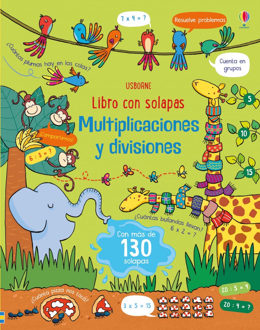 portada Multiplicaciones y divisiones libros con solapas Usborne Voltereta